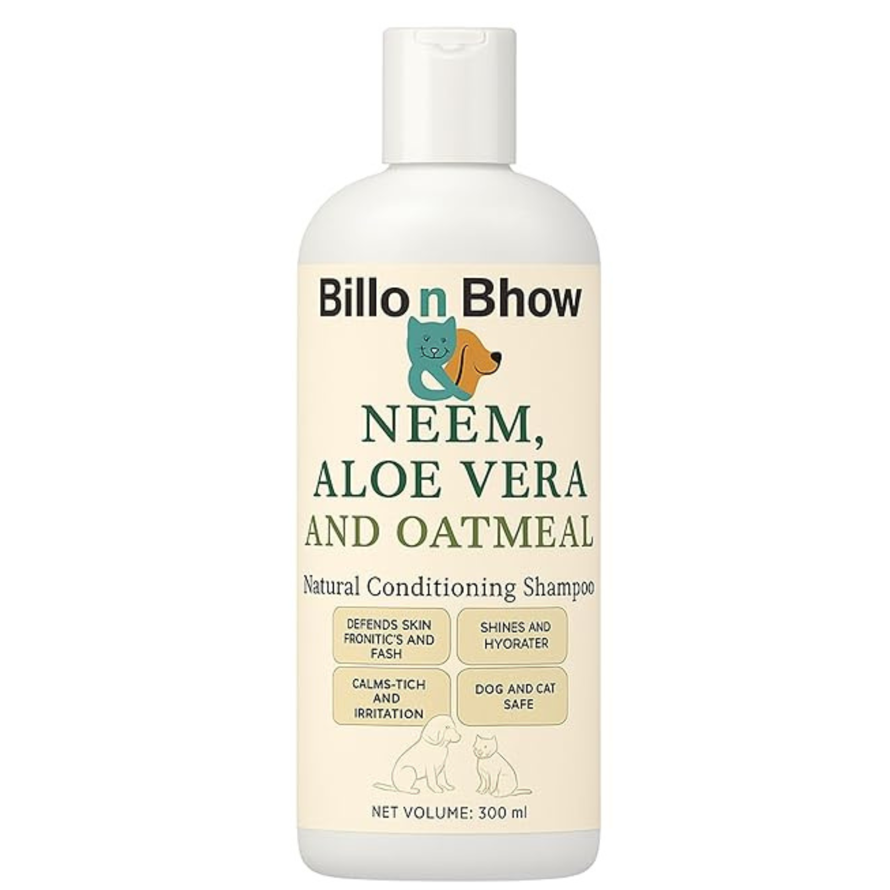 Neem Aloe Vera and Oatmeal Shampoo with Natural Conditioning
